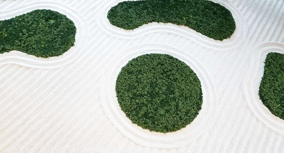 Minimalist Japanese garden